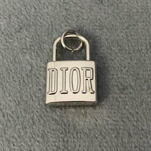 Upcycled Metallic Silver Padlock Charm